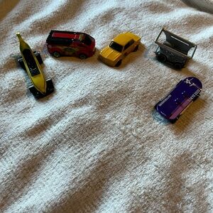 Hot Wheels Kids Toy Car Pack - Yellow, Red, Purple, Silver, Black